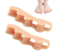 Dybnuhoc Separadores de dedos de los pies, separador de zapatos reutilizable, 1 par, separadores de 5 agujeros para corrección de dedos, para mujeres mayores, hombres, adultos, adolescentes, viajes