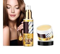 Dyceittdia 2pcs Cuidado del cabello con Colágeno, 50ml Aceites de Tratamiento Capilar y 100g Mascarilla Capilar, Colágeno Reparador, Mejora el Encrespamiento y la Sequedad, hair mask (03)