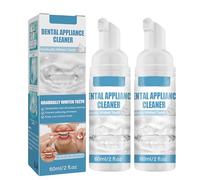 Dyceittdia 2pcs Espuma Limpiadora Dental, Espuma Limpiadora de Aparatos Ortopédicos Dentales, Limpiador Espuma Brackets, Limpiador de Manchas para Ortodoncia, 2pcs*60ml, toothpastes1