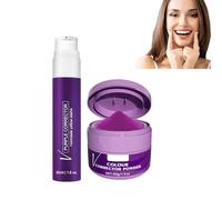 Dyceittdia 2pcs Pasta Dentífrica, 50ml v34 Pasta de Dientes Púrpura y 30g v34 Polvo Dentífrico, Dientes Blancos, Limpieza de Olores y Sarro, Polvo Dentífrico Aliento Fresco, toothpastes1