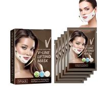 Dyceittdia 5PCS Mascarilla V-line, Mascarilla Reafirmante V-Line, V-line Mascarilla Facial Lifting, Hidrata la piel, Reduce las Arrugas, Reafirma el Rostro, facial máscara1