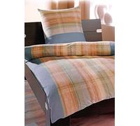 Dyckhoff Frottier 3063870200 - Juego de Funda nórdica y Almohada con diseño de Cuadros, 135 x 200 cm y 80 x 80 cm, Color Beige