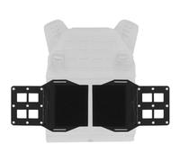 DYCZMALQ 2 alas tácticas de expansión Molle para chaleco, soporte de placa de montaje, soporte de radio MK5, accesorios de equipo de pecho (BK)
