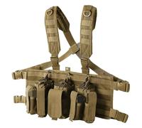 DYCZMALQ Bolsa táctica de caza CS Airsoft para tiro Molle en el pecho, chaleco militar de combate de liberación rápida con bolsa de cargador (T)