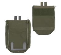 DYCZMALQ Chaleco táctico con panel trasero, bolsa de agua con cremallera lateral, soporte para Airsoft, adaptador Molle, equipo de caza y airsoft (OD)