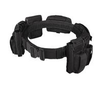 DYCZMALQ Cinturón táctico Molle de cinco piezas desmontable ajustable de caza con bolsa de accesorios de almacenamiento (BK)