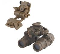 DYCZMALQ Modelo táctico NVG simulado Airsoft binocular con visión nocturna con soporte para casco NVG para cosplay (T)