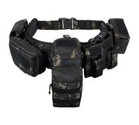 DYCZMALQ Molle - Juego de cinturón táctico de batalla ajustable 5 en 1, gran capacidad, acolchado, para caza, tiro (BCP)