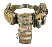 DYCZMALQ Molle - Juego de cinturón táctico de batalla ajustable 5 en 1, gran capacidad, acolchado, para caza, tiro (CP)