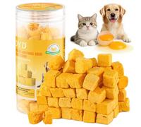 DYD Snacks Crujientes de Yema de Huevo Liofilizada para Gatos y Perros - Natural Sin Aditivos - Refuerza la Piel y el Pelaje, Ideal para Entrenamiento y Premios - Golosina Saludable para Mascotas 103g