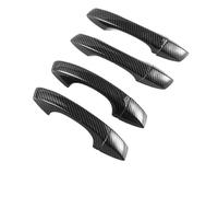DYDGUTUFB Exteriores para Puertas Embellecedor De Manija De Puerta Lateral De Fibra De Carbono Cromado para Seat para Leon MK3 2013 2014 2015 2016 2017 2018 2019(0 Button)