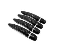 DYDGUTUFB Exteriores para Puertas Embellecedor Manija Puerta Coche ABS Cromado Cubiertas Exteriores para Manijas Puerta para N&issan para Qashqai J12 2022-2023 Accesorios(Carbon Fiber 3 Hole)