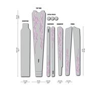 DYEDBRO Set de lámina protectora de cuadros gravel blanco/lila one_size