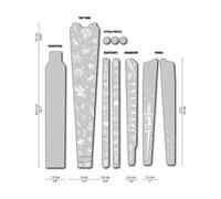 DYEDBRO Set de lámina protectora de cuadros gravel blanco one_size