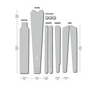 DYEDBRO Set de lámina protectora de cuadros gravel blanco one_size