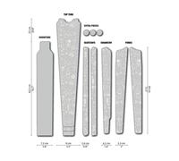 DYEDBRO Set de lámina protectora de cuadros gravel blanco one_size