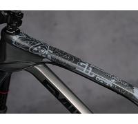 DYEDBRO Set de lámina protectora de cuadros MTB negro one_size