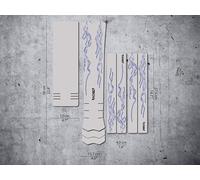 DYEDBRO Set de lámina protectora para cuadros de bicicletas eléctricas blanco/azul one_size