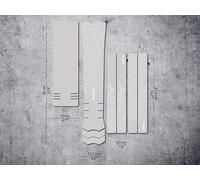 DYEDBRO Set de lámina protectora para cuadros de bicicletas eléctricas blanco one_size