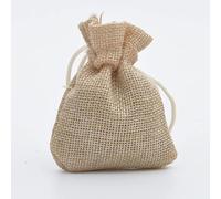 DYETEE 50 unids/lote 7x9 9x12 10x14 13x18 15x20cm bolsas de yute regalo de Navidad bolsa con cordón algodón Lino bolsas de embalaje de regalo bolsa de almacenamiento de joyería