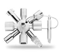 DYHNQE Llave cuadrada, llave multifunción 10 en 1, llave universal, llave universal con 10 perfiles, llave para armario eléctrico de agua, medidor de gas