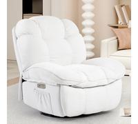 DYHOME Sillón Reclinable , Silla Acolchada con Masaje Vibratorio y Calefacción, Sofá Reclinable Moderno con USB, USB-C y Bolsillos , Decoración para
