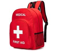 DYHQQ Bolsa roja de Primeros Auxilios Mochila de Primeros Auxilios vacía Bolsa de Almacenamiento médica vacía para botiquines de Primeros Auxilios Paquete de Emergencia Senderismo Mochila