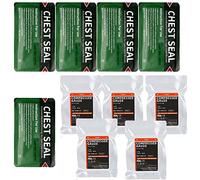 DYHQQ kit de primeros auxilios ifak trauma con disparo detener la hemorragia pecho sello ventilado kit de control de hemorragias, gasa para el control de hemorragias graves, camping militar