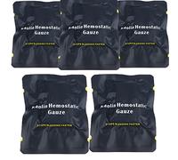 DYHQQ Paquete de 5 gasas estériles comprimidas de primeros auxilios, apósito médico de emergencia para botiquines de primeros auxilios, vendaje de control hemostático - 3,0" x 4,0 yardas