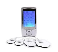 DYHQQ Unidad de Doble Canal TENS EMS 16 Modos Estimulador Muscular para Terapia de Alivio del Dolor, masajeador de Pulso electrónico Masajeador Muscular con 4 Almohadillas