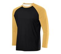 Dyhxuan Camiseta básica de manga larga para hombre, ligera y transpirable, camiseta de manga larga, cuello redondo, camiseta versátil, corte regular, camiseta de manga larga, informal, tallas S-3XL