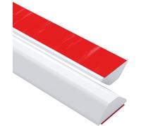 DYHYUH Barra de protección contra golpes para ducha, autoadhesiva, tope de agua de silicona, barrera de agua para suelo de ducha, para baño y cocina. (blanco, 255 cm/centímetro)