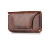 DYIGO Riñonera Universal para teléfono para Hombre con Clip para cinturón con Ranura para Tarjeta para iPhone 12/13/14/Pro/Plus/XR/XS/X,Samsung S21/S22/S23/Plus/Lite A53/A54 etc.(66279 marrón 7,2")