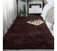 DYINDUN Alfombras de Habitacion 385 x 400 cm Antideslizante y Suave Piel de Cordero Oveja Habitacion Lavables y para Dormitorio Matrimonio Infantil Juvenil y Salón, marrón