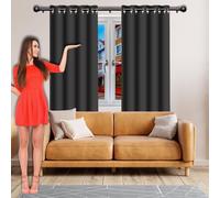 DYINDUN Cortinas y Visillos Blancos 1 Piezas 220 x 185 cm Isolanti Termiche Protezione Della Privacy Tende Camera da Letto Soggiorno Tende per Il Soggiorno e La Camera, Gris Oscuro