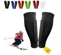 Dyiouxin Protector Espinillas Esqui,Coderas Deportivas,Espinilleras Niño De Fútbol, Almohadilla De Esponja En Forma De Panal,Espinilleras Futbol y Espinilleras Esqui (Negro, M)