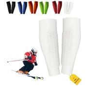 Dyiouxin Protector Espinillas Esqui,Coderas Deportivas,Espinilleras Niño De Fútbol, Almohadilla De Esponja En Forma De Panal,Espinilleras Futbol y Espinilleras Esqui (Blanco, XS)