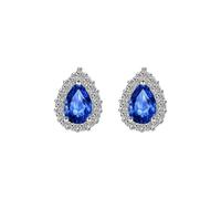 dyiozbga - Pendientes de oro y plata para mujer, diseño clásico, exquisitos, hipoalergénicos, a la moda, con personalidad, brillante, colorido, diamante completo, simple, elegante, circonita cúbica