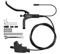 DYISLAND LD-200 Juego de Frenos de Disco hidráulico de 2 pistones para Bicicleta eléctrica, Kit de Freno hidráulico de 2 Pines (Negro/Freno delantero/1000mm)