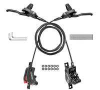 DYISLAND SD-230X MTB Juego de Frenos de Disco hidráulicos de 4 pistones/2 pistones, Palanca de Freno de Aluminio de Dos Dedos, Kit de Freno para Bicicleta de montaña (negro/2-pistones)