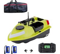 DYJD Barco de pesca con GPS RC, cebo de pesca, mando a distancia, 600 m, con GPS y mando a distancia LCD (amarillo)
