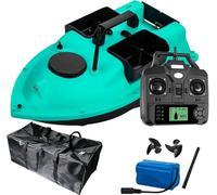 DYJD GPS-Smart RC Barco de pesca con control remoto inalámbrico 2 kg Carga automática Mando a distancia de retorno 500 m Azul