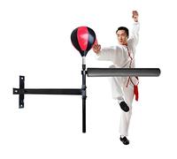 DYK&NX Pared montado Wing Chun Muñeco, Bola de Velocidad de Boxeo, Barra Giratoria 360° Punching Ball, Altura Ajustable, Montada En La Pared para Su Uso