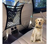 DYKESON Barrera para mascotas para perros con organizador de malla de seguridad automático, bolsa de almacenamiento elástica universal para automóviles, SUV, fácil de instalar, más segura para