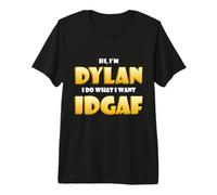 Dylan Costume Idgaf Funny Meme Halloween Costume For Dylans Camiseta Premium
