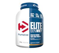 Dymatize Elite 100% Whey Chocolate Peanut 2170g - Pulverizador de adecuada Poteína y Baja Azúcar + Proteína de Suero y BCAA
