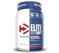Dymatize Elite 100% Whey Strawberry Blast 942g - Pulverizador de adecuada Poteína y Baja Azúcar + Proteína de Suero y BCAA