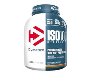 Dymatize ISO 100 Hydrolyzed Chocolate Peanut 2264g - Hidrolizado de Proteína de Suero Whey + Aislado en Polvo