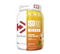 Dymatize ISO 100 Hydrolyzed Clear Peach Ice Tea 900g Hidrolizado de proteína de suero transparente + aislado en polvo