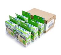 Dymo 11352 - Etiquetas de dirección de remitente grandes, 25 x 54 mm, 500/rollo, autoadhesivas, 6 rollos + bolígrafo de regalo
